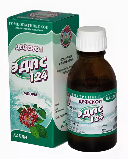 Эдас-124 Дефекол, капли для приема внутрь гомеопатические, 25 мл, 1 шт. фото