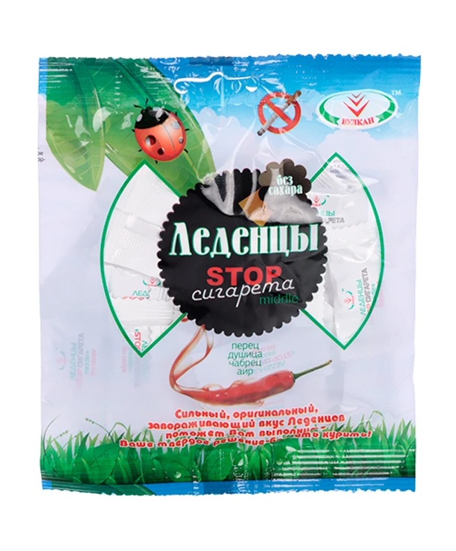 Леденцы STOP сигарета middle, леденцы, 50 г, 1 шт, без сахара фото