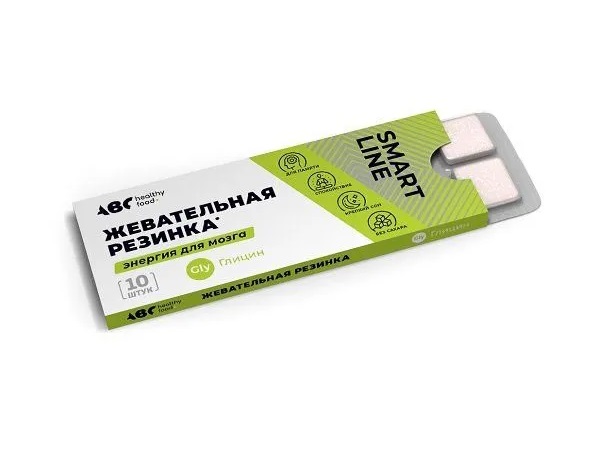 ABC Хэлси Фуд  Резинка жевательная Глицин, 10 шт. фото