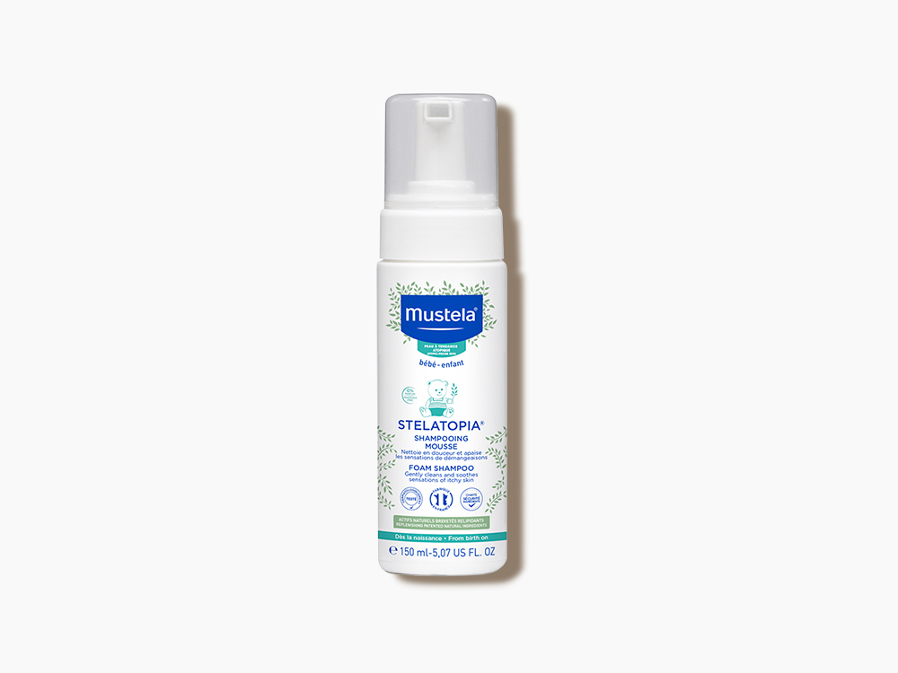 Mustela Шампунь-мусс для детей Stelatopia, шампунь, 150 мл, 1 шт, для сухой кожи, склонной в атопии фото