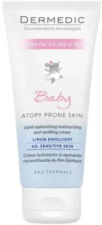 Дермедик Baby Emolient Linum Lipid Replenishing moisturising and soothing cream, крем, 100мл, 1 шт, для детей с рождения фото