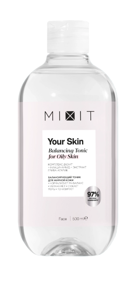 Mixit your skin тоник для нормальной и склонной к жирности кожи лица балансирующий, тоник для лица, 500 мл, 1 шт. фото