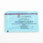 Магния сульфат, порошок для приготовления раствора для приема внутрь, 25г, 1 шт. фото