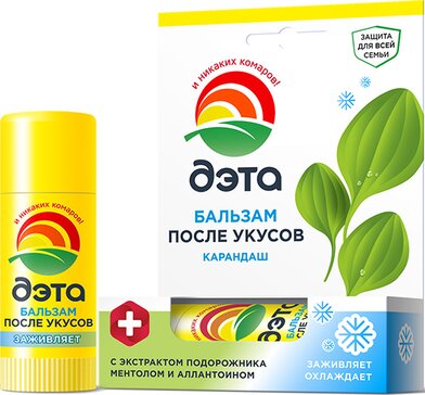 Дэта бэби Бальзам карандаш после укусов насекомых, стик, 4.2 г, 1 шт. фото