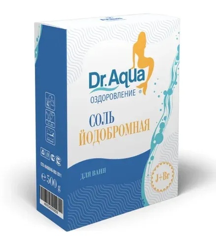Dr Aqua Соль для ванн морская йодобромная, соль для ванн, 500 г, 1 шт. фото
