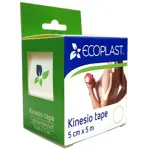 Ecoplast Kinesio tape, 5 см х 5 м, кинезио тейп, 1 шт, белый фото 2