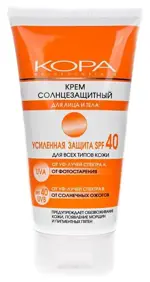 Kora Крем для лица и тела солнцезащитный SPF40, крем для лица и тела, 150 мл, 1 шт. фото