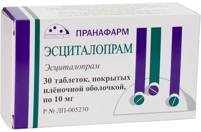 Эсциталопрам, 10 мг, таблетки, покрытые пленочной оболочкой, 30 шт. фото