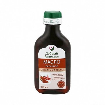 Добрый Аптекарь Масло репейное с красным перцем, масло косметическое, 100 мл, 1 шт. фото