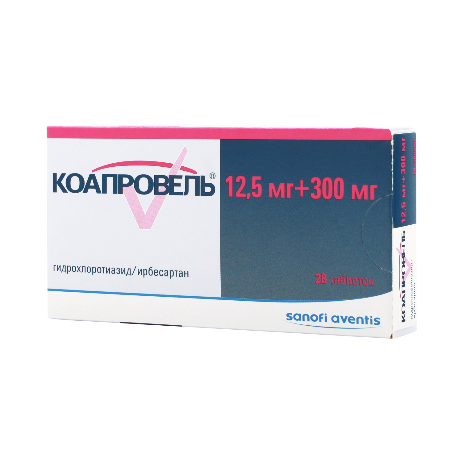 Коапровель, 12.5 мг + 300 мг, таблетки, покрытые пленочной оболочкой, 28 шт. фото