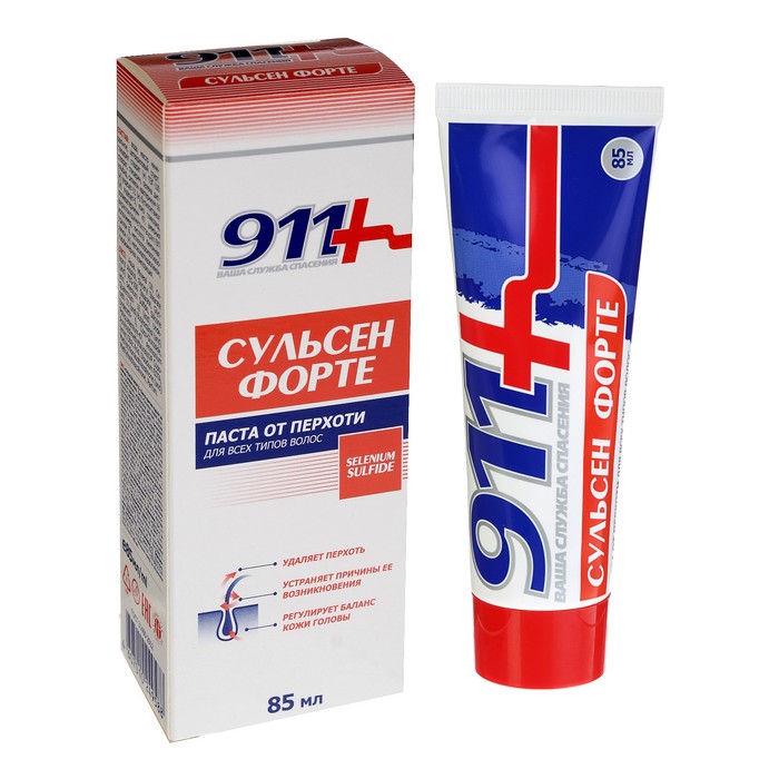 911 Сульсен форте паста от перхоти, паста, 85 мл, 1 шт. фото