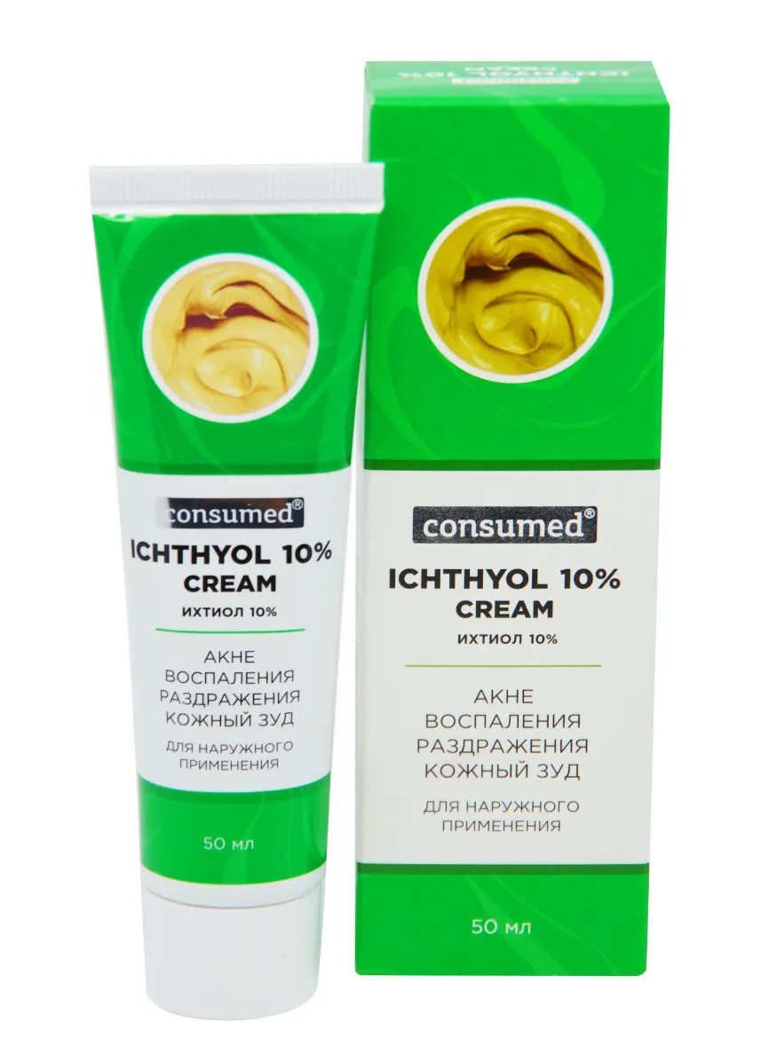 Консумед Ихтиоловый крем, 10 %, крем, 50 мл, 1 шт. фото