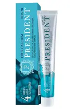 PresiDENT Four Calcium Зубная паста для укрепления эмали, паста зубная, 75 г, 1 шт. фото 