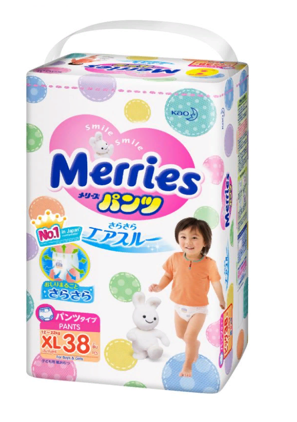 Merries подгузники-трусики детские, 12-22 кг, 38 шт, р. XL фото