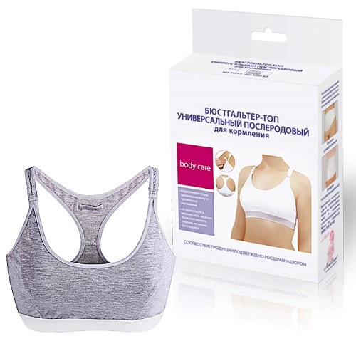 Mama Comfort бюстгальтер-топ универсальный для кормления послеродовый, р. 75B, 1 шт, серый меланж фото