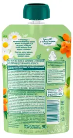 Фрутоняня детское пюре, пюре, 90 г, 1 шт, яблоко + облепиха + ромашка фото 2