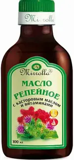 Mirrolla Репейное масло с касторовым маслом и витаминами, масло косметическое, 100 мл, 1 шт. фото