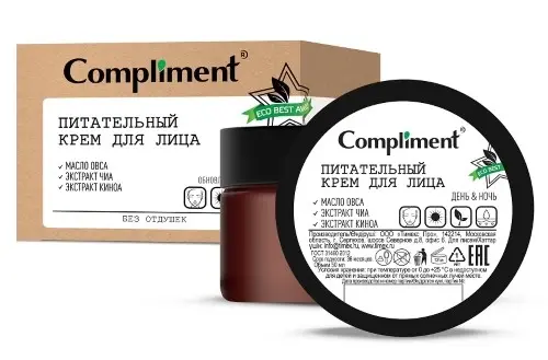 Compliment eco best крем для лица питательный, крем для лица, 50 мл, 1 шт. фото