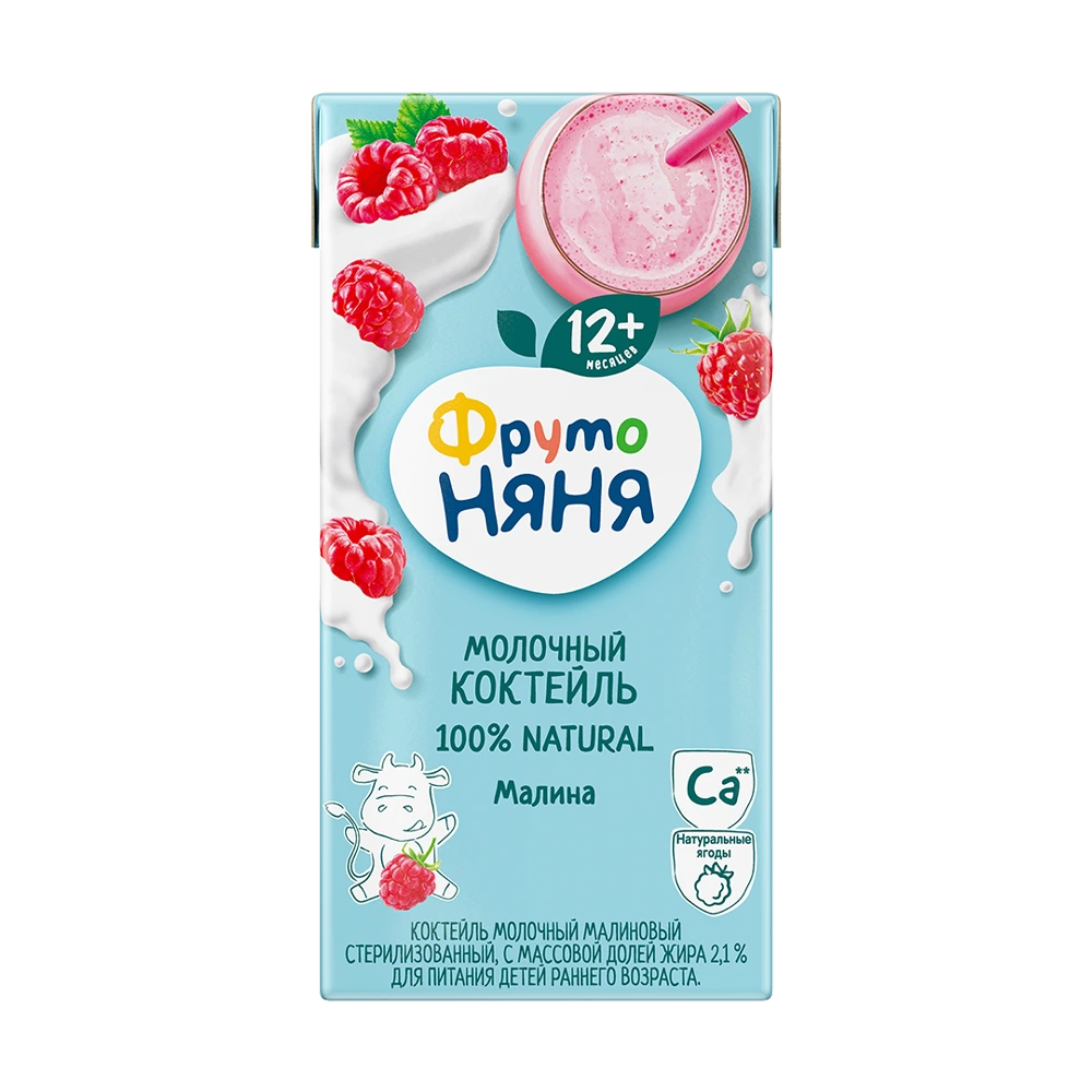 Фрутоняня Молочный коктейль, 200 мл, 1 шт, земляника-клубника фото