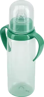 Курносики Бутылочка с ручками и силиконовой соской 6 мес+, 250 мл, 1 шт, цвет в ассортименте, арт. 11133 фото 2