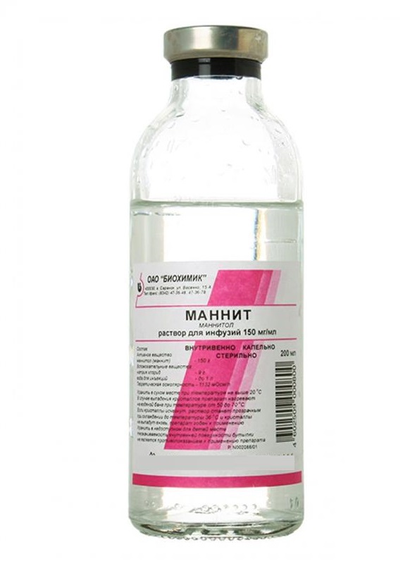 Маннит, 150 мг/мл, раствор для инфузий, 200 мл, 1 шт. фото