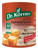 Доктор Кернер Хлебцы кукурузно-рисовые, хлебцы, 90 г, 1 шт, карамель фото