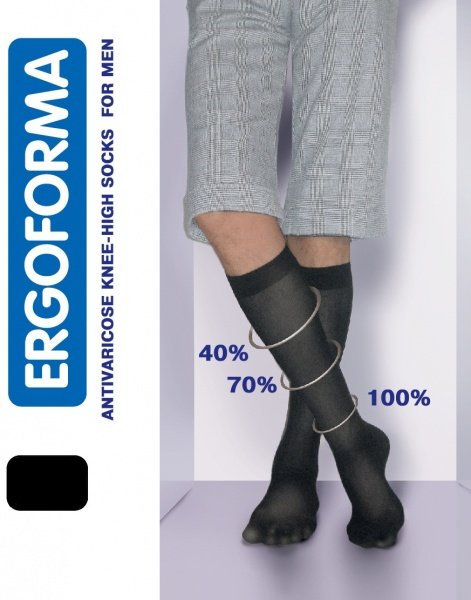 Ergoforma 313 Гольфы мужские компрессионные, 1 класс компрессии, р. 4, пара, 1 шт, черного цвета фото