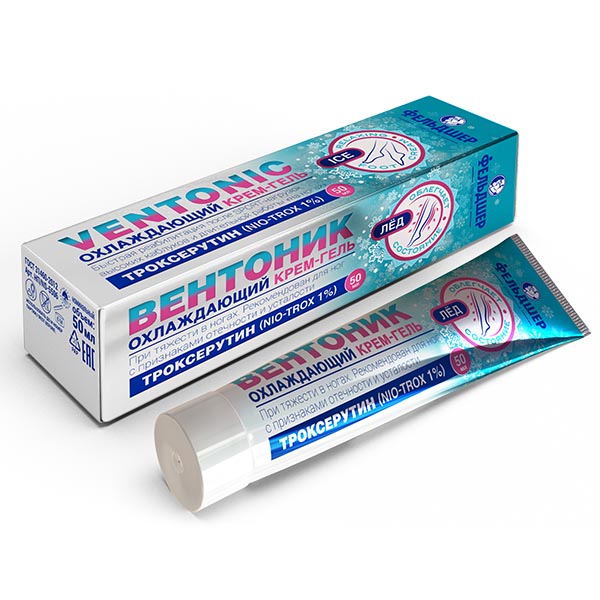 Фельдшер Венотоник охлаждающий крем-гель при тяжести в ногах, крем-гель, 50 мл, 1 шт, с троксерутином фото
