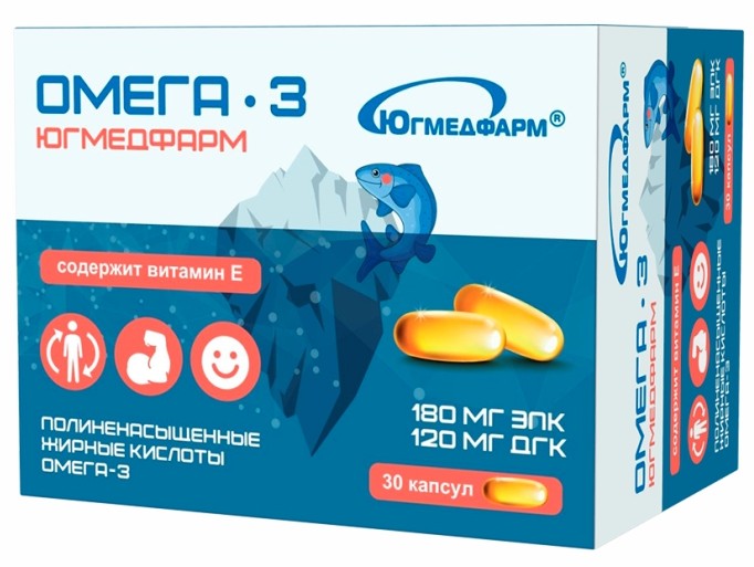 Омега-3 Югмедфарм, капсулы, 30 шт. фото