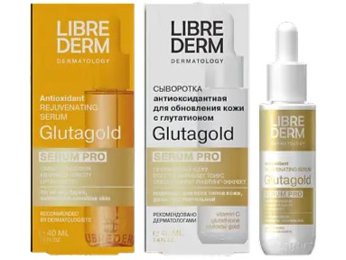 Librederm glutagold сыворотка антиоксидантная для обновления кожи, сыворотка, 40 мл, 1 шт. фото