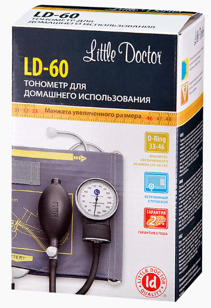 Little Doctor Тонометр механический LD-60, 1 шт, манжета 33-46 см фото