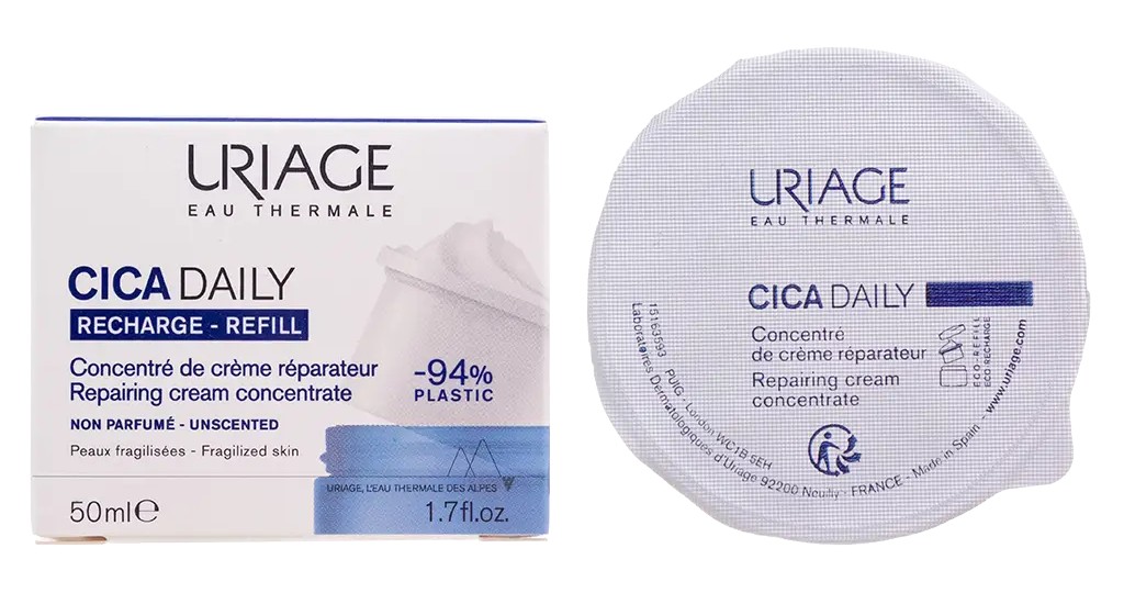 Uriage CICA Daily крем-концентрат восстанавливающий, крем, 50 мл, 1 шт, сменный блок фото