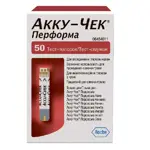 Accu-Chek Performa, тест-полоски для определения уровня глюкозы в крови, 50 шт. фото