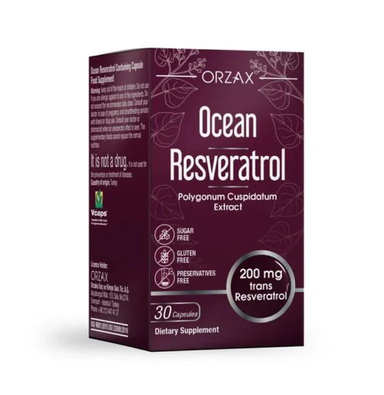 Orzax Ocean ресвератрол, 200 мг, капсулы, 30 шт. фото