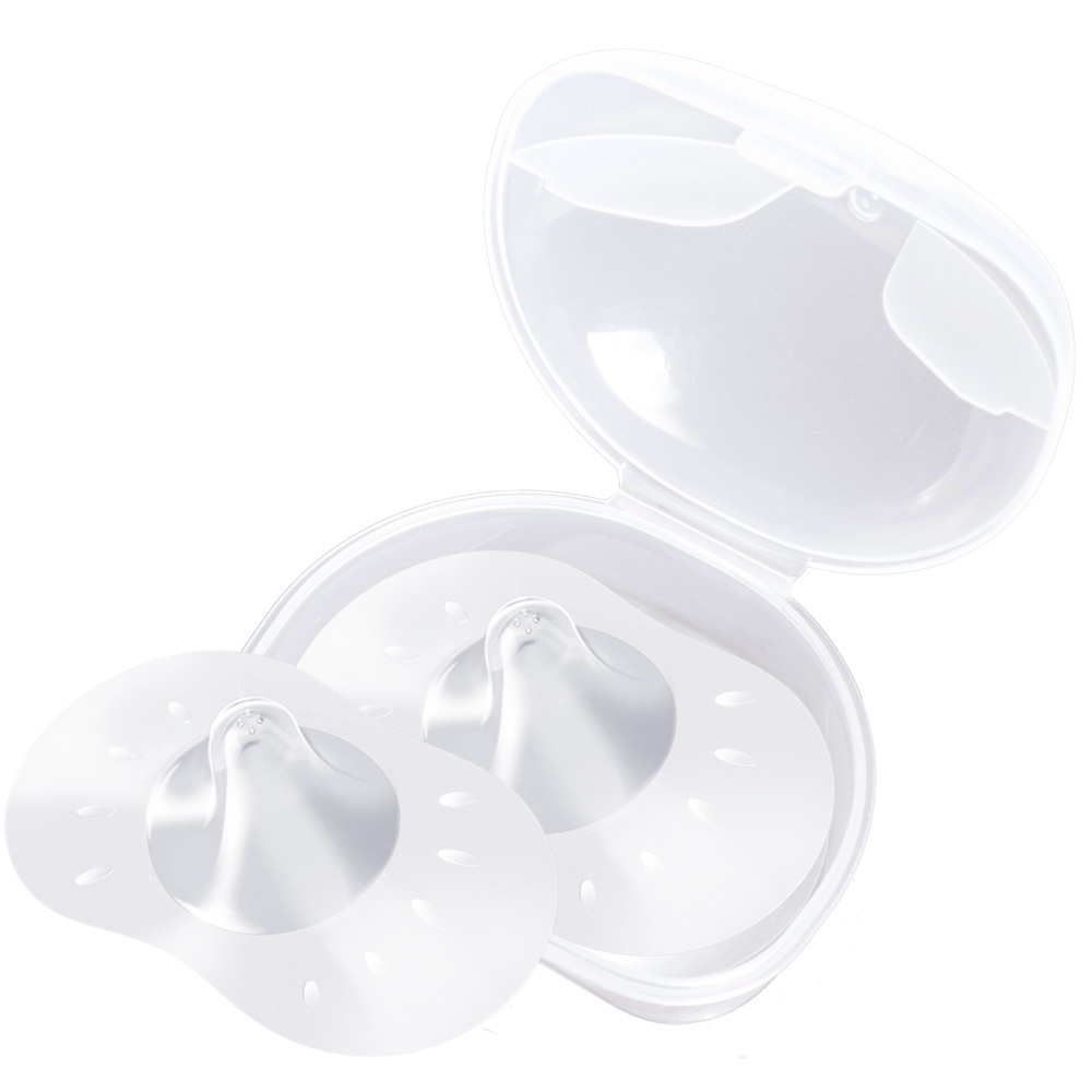 Мир детства Накладки на грудь силиконовые с футляром-стерилизатором, р. M, 2 шт, арт. 12245 фото