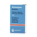 Алкеран, 2 мг, таблетки, покрытые пленочной оболочкой, 25 шт. фото 