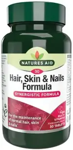 Natures aid Формула для волос, кожи и ногтей, таблетки, 30 шт. фото 1