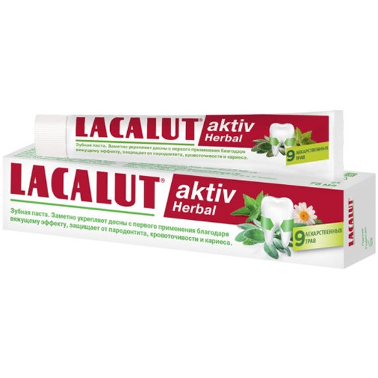 Lacalut Aktiv Herbal Зубная паста, паста зубная, 75 мл, 1 шт. фото