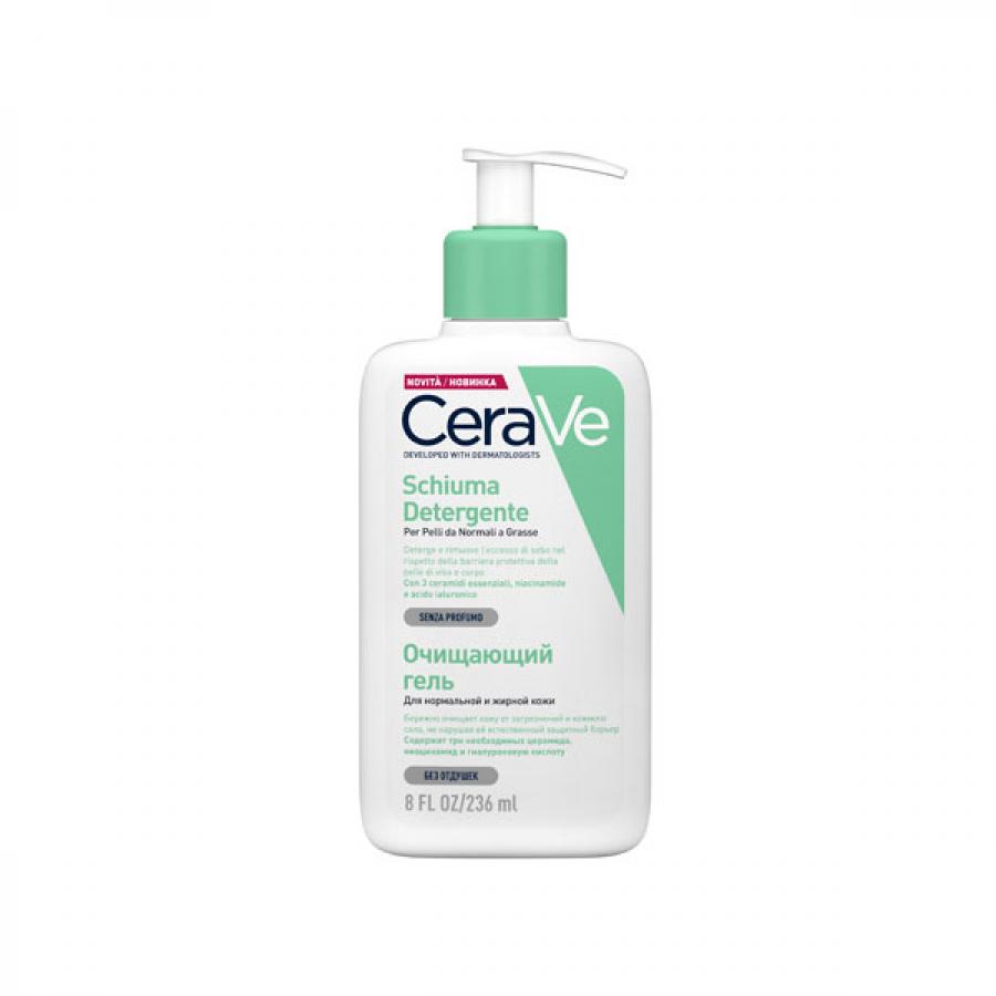 CeraVe Очищающий гель для кожи лица и тела, гель для умывания, 236 мл, 1 шт, для нормальной и жирной кожи фото