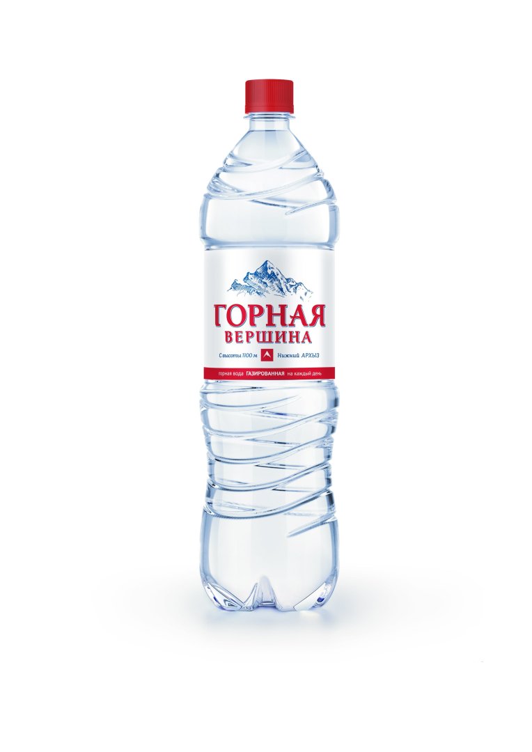 Горная Вершина Вода питьевая, 1.5 л, 1 шт, газированная фото