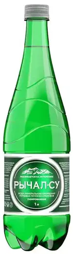 Вода минеральная Рычал-Су, лечебно-столовая газированная вода, 1 л, 1 шт, в пластиковой бутылке фото