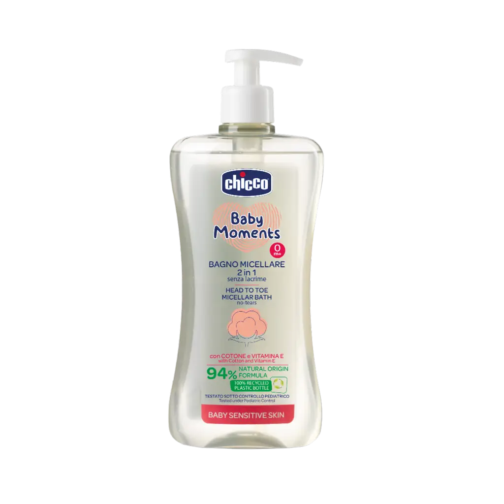 Chicco baby moments пена мицеллярная для ванн 2в1 0+, пена, 500 мл, 1 шт. фото