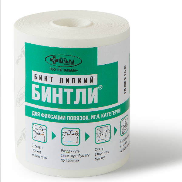 Бинтли Т, бинт липкий фиксирующий, 10 см х 15 м, 1 шт, нетканая основа фото