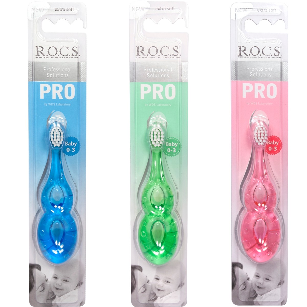 ROCS PRO Зубная щетка детская Baby 0-3 лет, щетка зубная, 1 шт, экстра мягкая фото