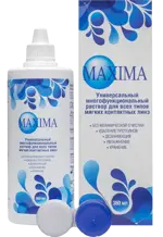 Maxima для ухода за линзами, раствор для обработки и хранения мягких контактных линз, 360 мл, 1 шт. фото