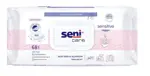Seni Care sensitive Салфетки влажные с алоэ и аллантоином, салфетки влажные, 68 шт, без отдушки фото