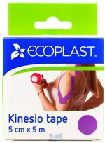 Ecoplast Kinesio tape, 5 см х 5 м, кинезио тейп, 1 шт, фиолетовый фото