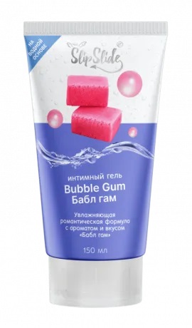 СлипСлайд Гель-смазка интимная увлажная романтическая формула, гель, 150 мл, 1 шт, бабл гам фото