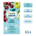 Фрутоняня сок, сок, 500мл, 1 шт, яблоко + вишня, осветленный фото 3