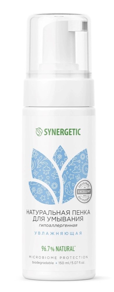 Synergetic Пенка для умывания натуральная увлажняющая, пенка, 150 мл, 1 шт. фото